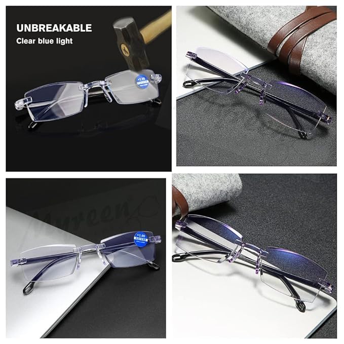 Rimless Daily Use Reading Glasses - Buy 1 Get 1 Free