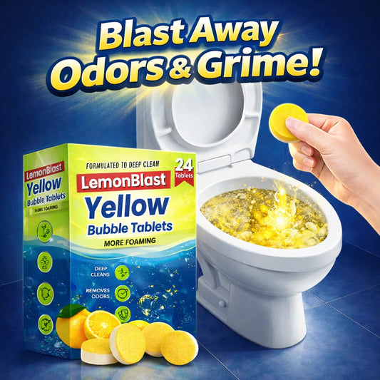 LemonBlast Yellow Bubble Tablets – Odor Eliminator + Blockage Remover ( BUY 1 GET 1 FREE )